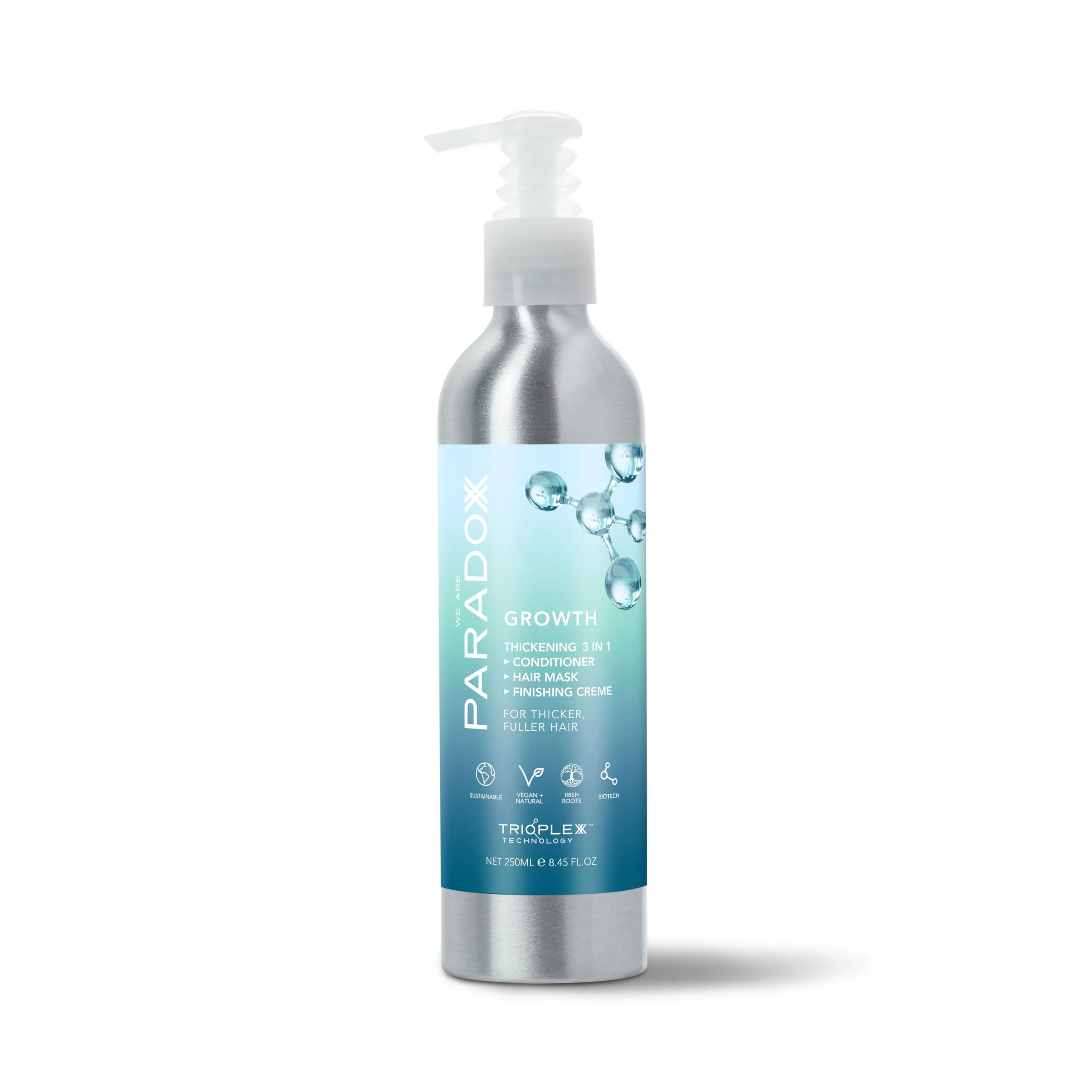 WE ARE PARADOXX Hair Conditioner 250ml, Growth Thickening 3-in-1, Hair Mask, Leave-In Treatment & Finishing Crème, Thicker Fuller Hair, Gift For Her, Travel Size, 99% Natural, Vegan and Cruelty Free