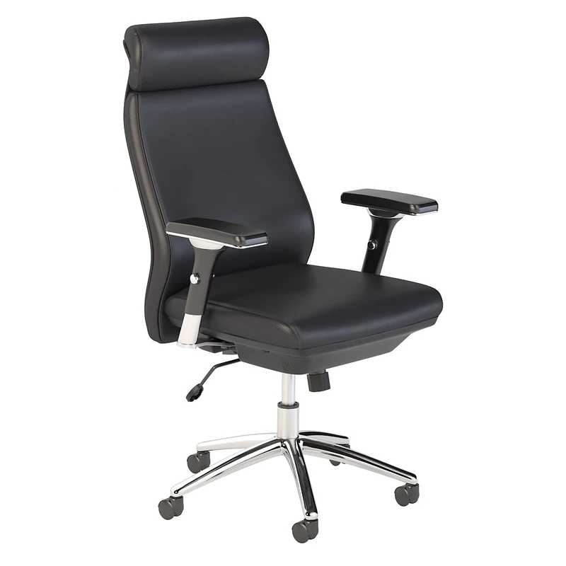 Bush Business Furniture Studio C High Back Leather Executive Office Chair in Black - Image 1