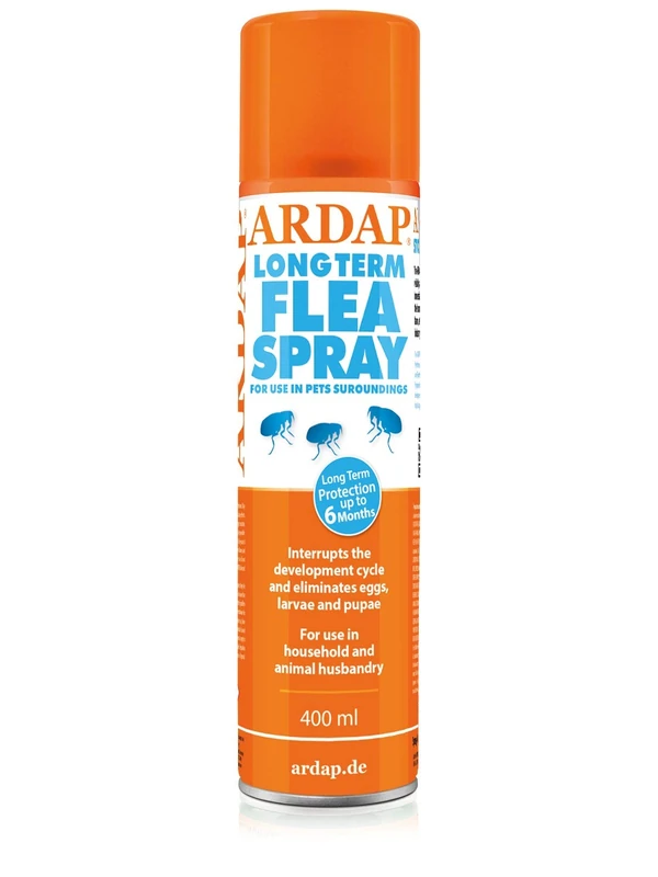 ARDAP Flea Spray for the home 400ml - Household Flea Spray & Cat Flea Spray - Active on adult fleas, larvae & eggs - Flea Spray for house & animal environment - Protection for up to 6 months