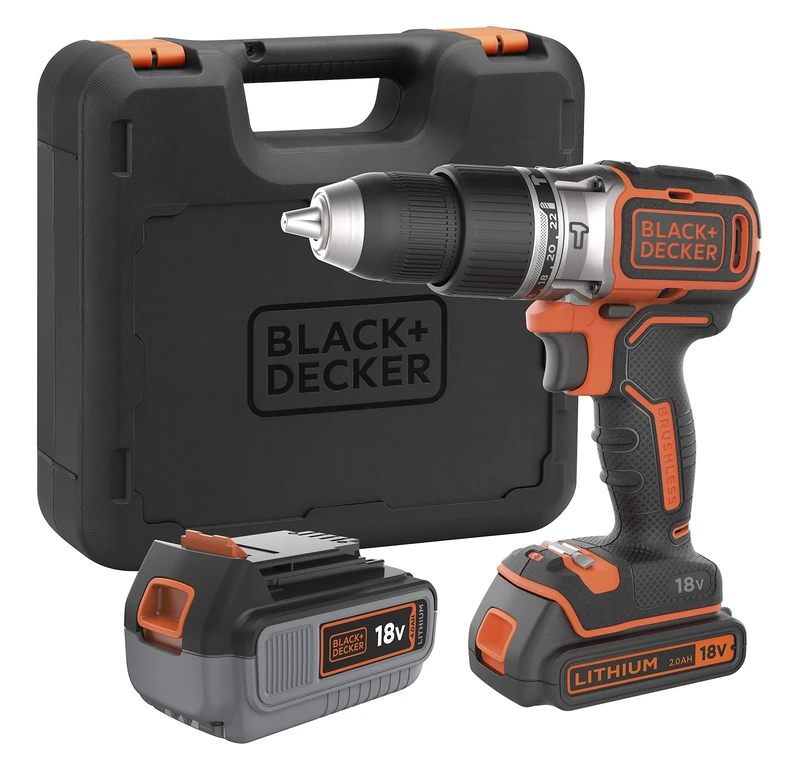 BLACK+DECKER BL188DM2K-QW Cordless Impact Drill - 18 V - 2 Batteries - 52 Nm - 1650 RPM - 28058 cp/min