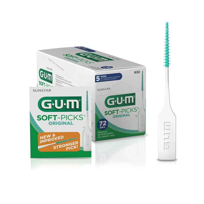 GUM Soft-Picks Original Dental Picks, Item 632 Professional Samples, 5 Soft-Picks Per Pack, 72 Packs - Image 1