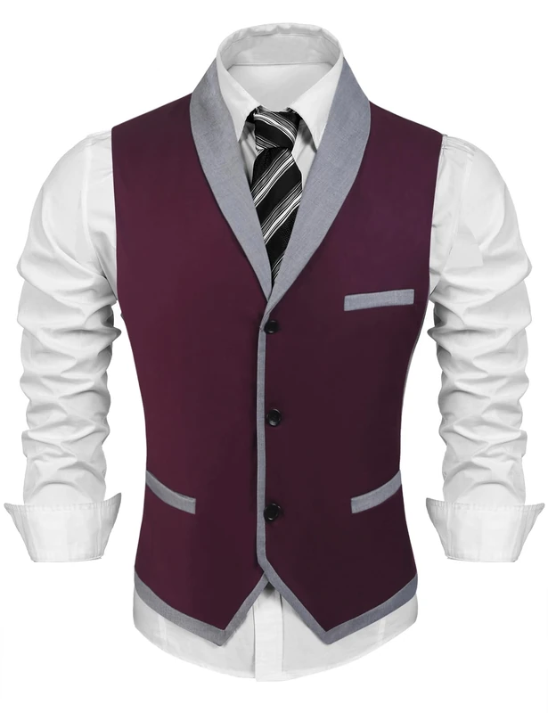 COOFANDY Mens Floral Tuxedo Jacket Paisley Shawl Lapel Suit Blazer Jacket for Dinner,Prom,Wedding, Wine Red, S