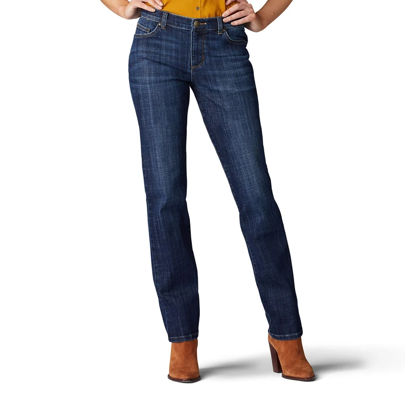 Lee Women's Relaxed Fit Straight Leg Jean, Bewitched, 10 Short