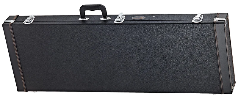 Ortega Guitars Economy Guitar Hardcase - Rectangular Case for Electric Guitar - Height 105 cm - Vinyl, Black (OEGCSTD)