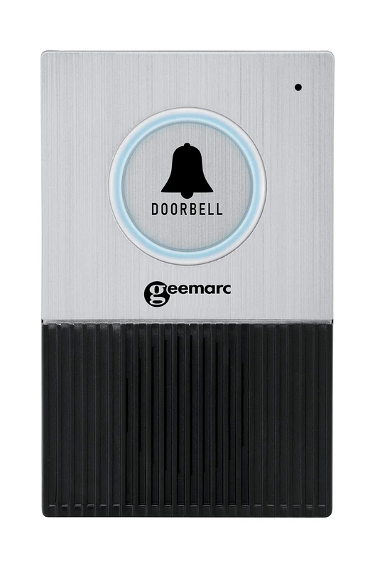Geemarc DOORBELL 595 U.L.E.- Doorbell for Pairing with Amplidect 595U.L.E. and Ringer 595 U.L.E.- Intercom Function- Waterproof Transmitter- Black/Grey Colour