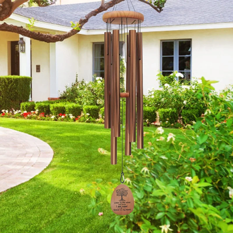 Suntimber Wind Chime, 42" Tuned, Rose Gold, Modern Style, Weather Resistant