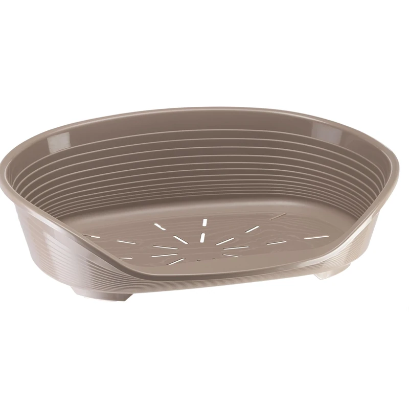 Ferplast Cat Bed, Plastic Dog Bed Extra Large, Ventilation Holes and Non-Slip Rubber Feet for Added Stability 111 x 80,5 x h. 33,5 cm. White