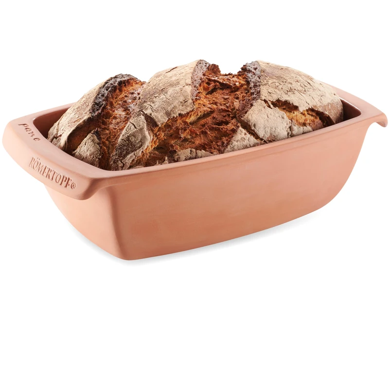 Römertopf Baking Tray for Bread and Cake Baking Dish Terracotta 34.5 cm 20.5 cm 11 cm