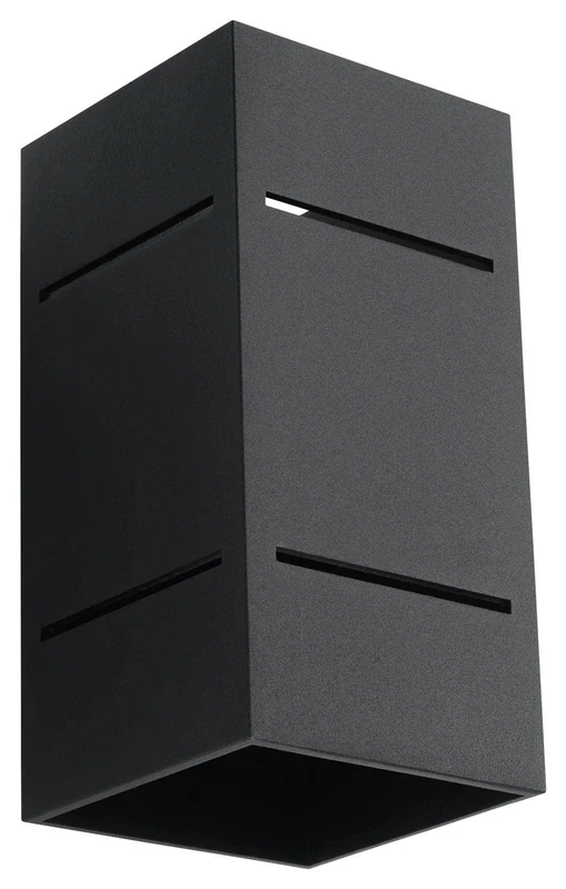 Sollux Lighting Aluminium Wall Lights, Black, 20 x 10 x 10