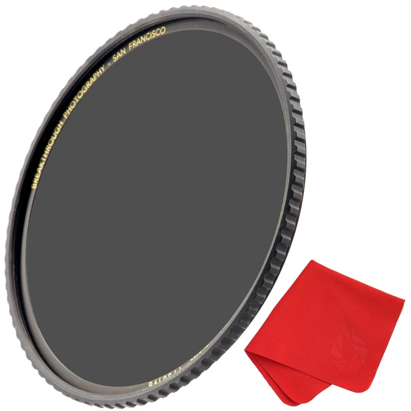 Breakthrough Photography 105mm X4 10-Stop ND Filter for Camera Lenses, Neutral Density Professional Photography Filter with Lens Cloth, MRC16, Schott B270 Glass, Nanotec, Ultra-Slim, Weather-Sealed