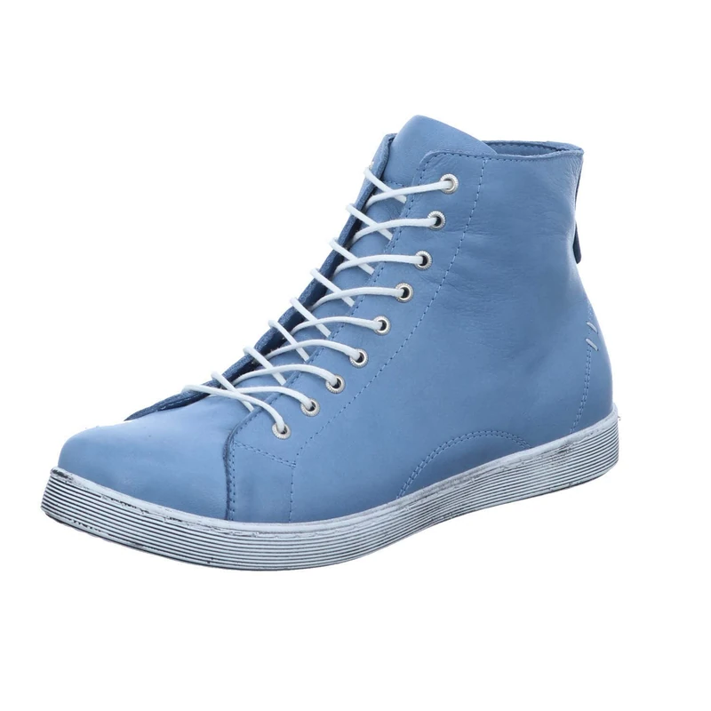 Andrea Conti Lace-Up Boots 0341500 High-Top Trainers Lace-Up Boots, Bleu White, 4 UK
