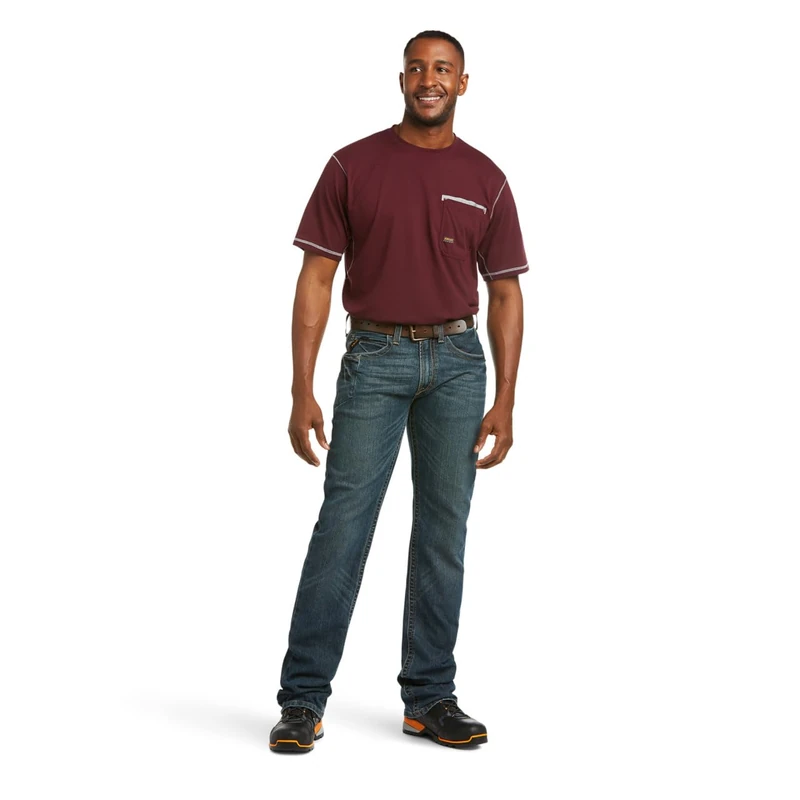 ARIAT Men's Mns Rebar M5 Drstr Stk Strt Blkstn Jeans, Blackstone, 29W 30L UK