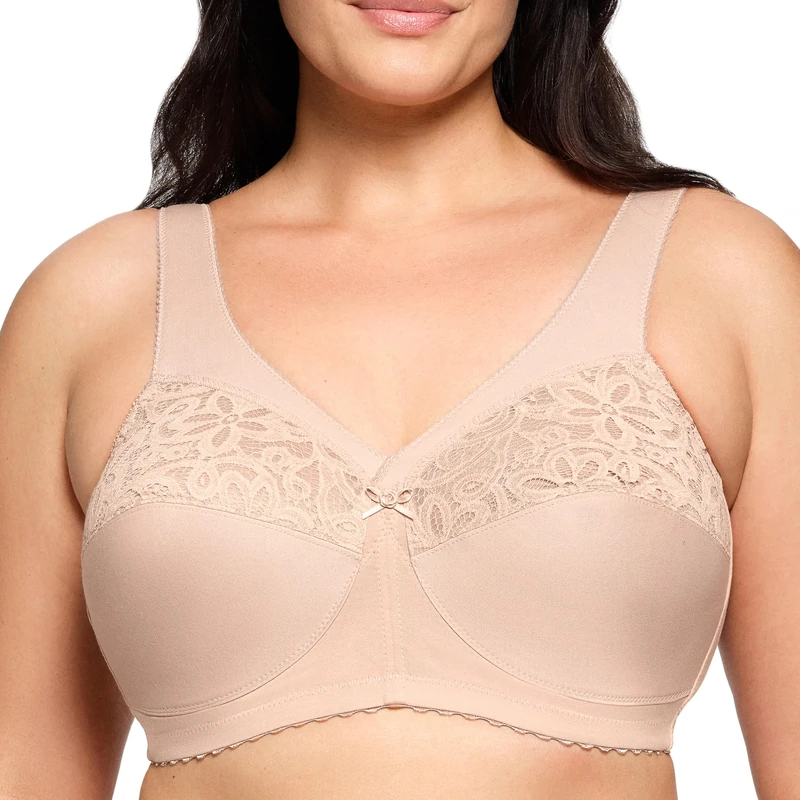 Glamorise MagicLift Cotton Support Wirefree Bra 1001 (Women's & Women's Plus) - Image 1