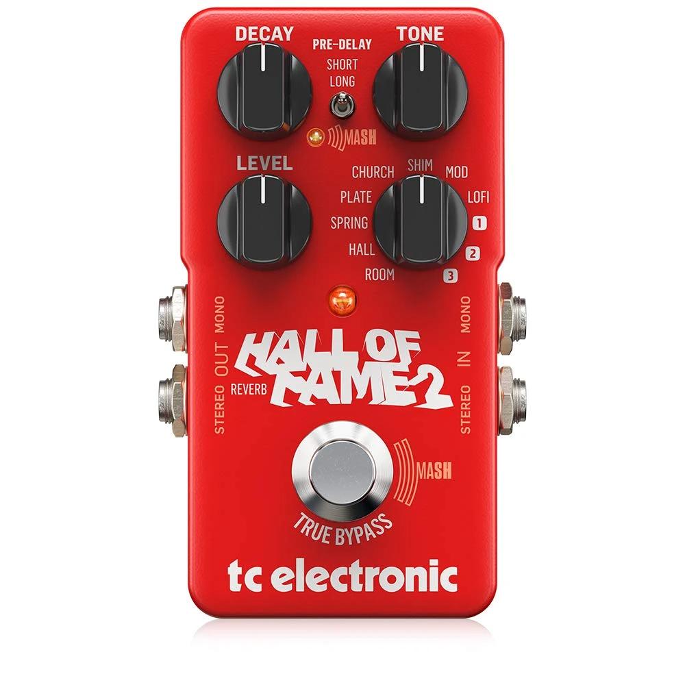 TC Electronic HALL OF FAME 2 REVERB Iconic Reverb Pedal with Groundbreaking MASH Footswitch and Shimmer Effect, Compatible with PC and Mac