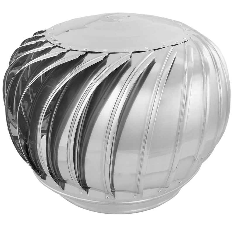 PrimeMatik KH045-VCES Galvanized Rotating Smoke Extractor Hat for 350mm Diameter Tube (KH045) - Image 1