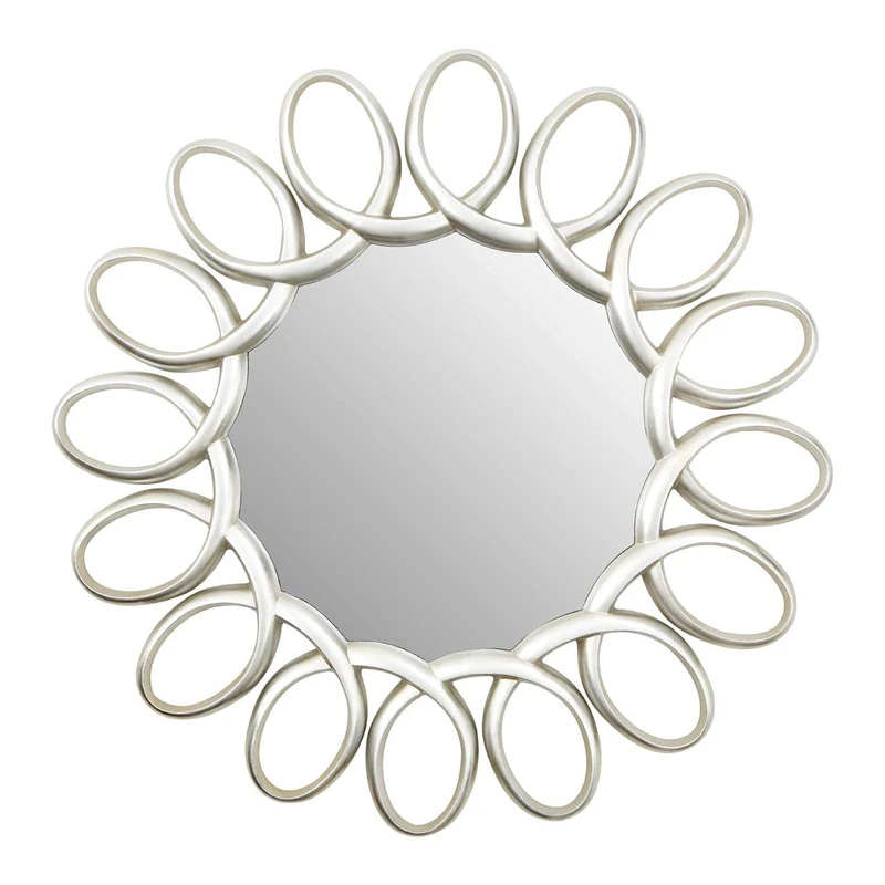 Sabatino Wall Mirror, Pewter - Image 1