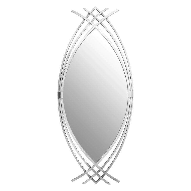 Premier Farran Oval Wall Mirror, Silver Finish
