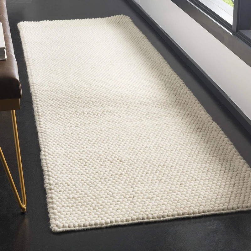 Safavieh Natural Fiber Rug for Living Room, Dining Room, Bedroom - Natural Fiber Collection, Short Pile, in Ivory, 80 x 180 cm