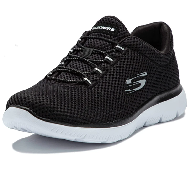 Skechers Women's Summits 12985 Trainers - Black Mesh/White Trim
