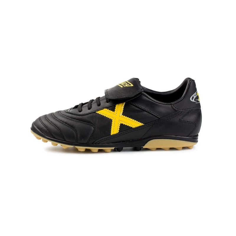 Munich Mundial - Men's Trainers, Black/Yellow, Black/White, 7 UK