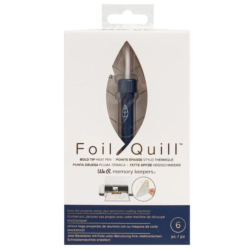 We R Memory Keepers Foil Quill Pen, Large Bold Tip, Create Shiny Embellishments and Designs for Card Making, Scrapbooking, Journaling and Other Crafts, Navy
