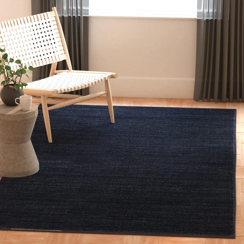 Safavieh Modern Rug for Living Room, Dining Room, Bedroom - Vision Collection, Short Pile, in Navy, 155 X 229 cm