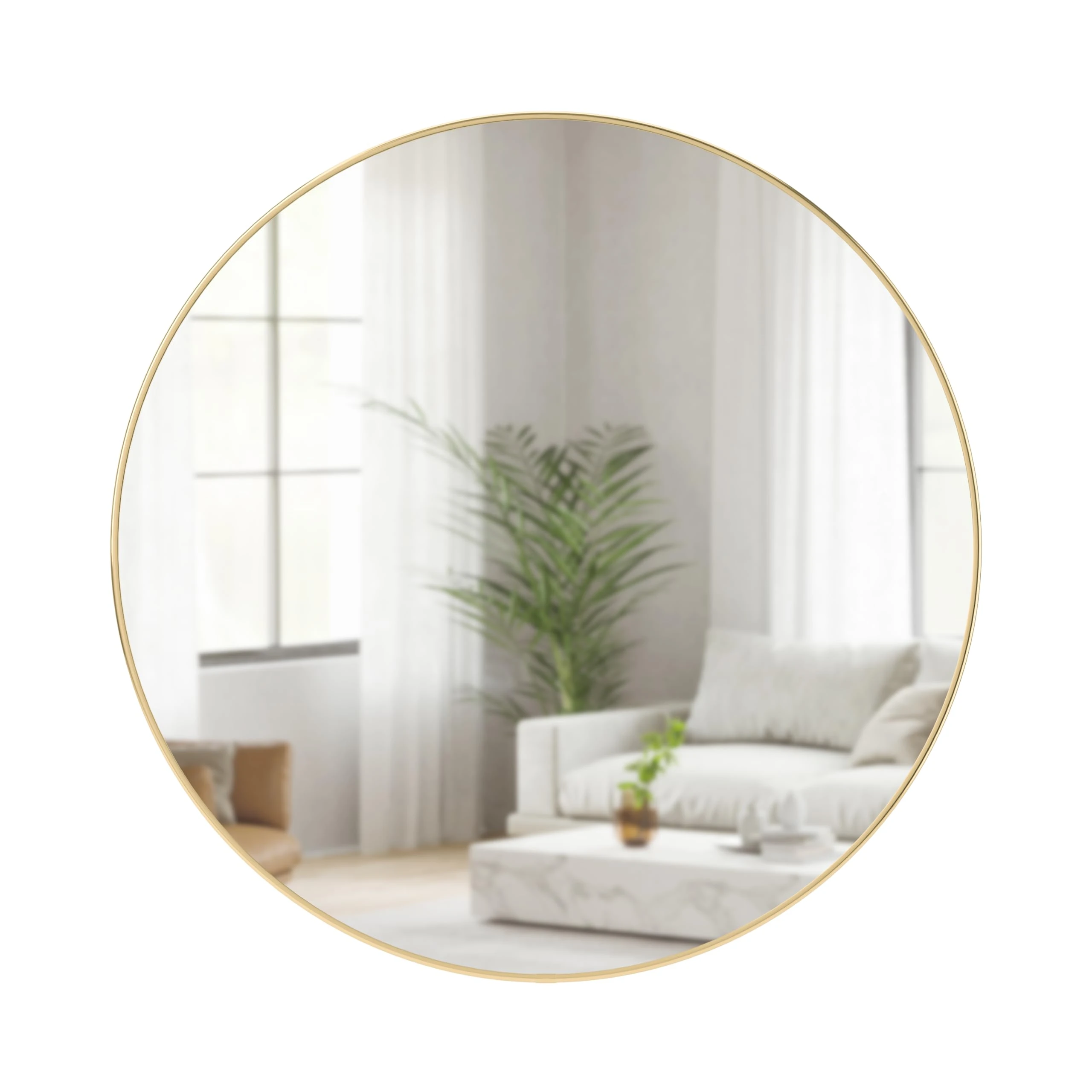 Umbra Hubba Wall Mirror 34", Brass