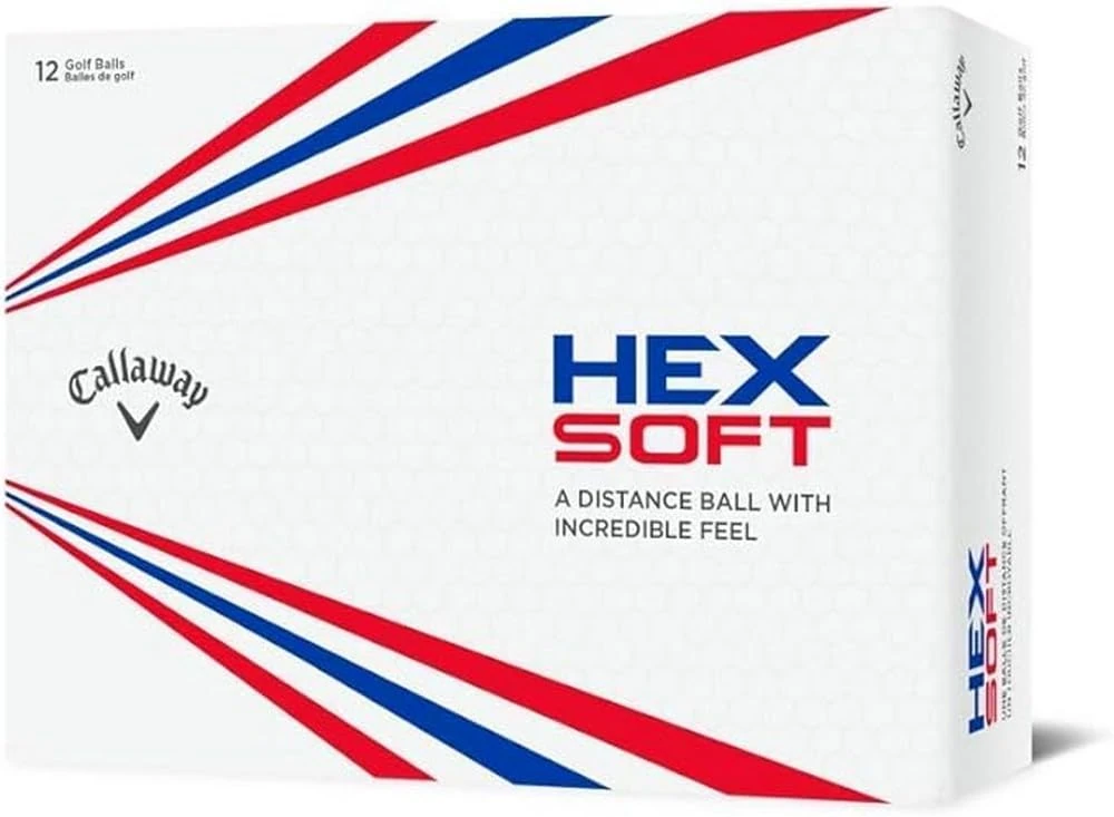 Callaway Golf Hex Soft Golf Balls 2019, White, One Dozen