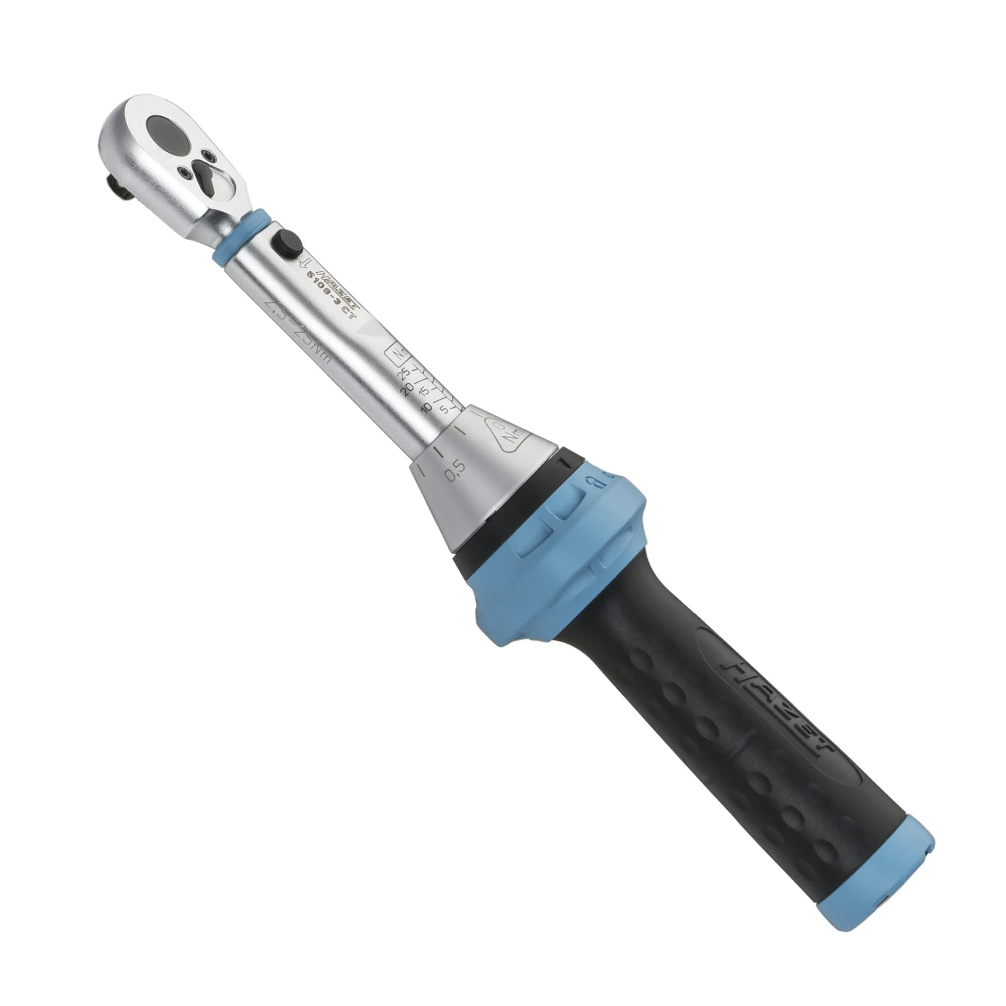 HAZET Torque Wrench 5108-3CT I Output: Square 6.3 mm (1/4 inch), Tolerance: 3%, 20 Teeth (Operating Angle 18 Degrees) I Tool Suitable for Bicycle or Similar Two-Wheelers