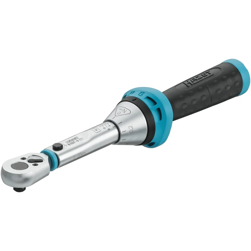 Hazet Torque Wrench 5107-3CT I Output: Square 6.3 mm (1/4 Inch) Tolerance: 4%, 20 Teeth (18 Degree Actuation Angle) I User-Friendly Reversible Ratchet for Car and Bicycle I 234 mm