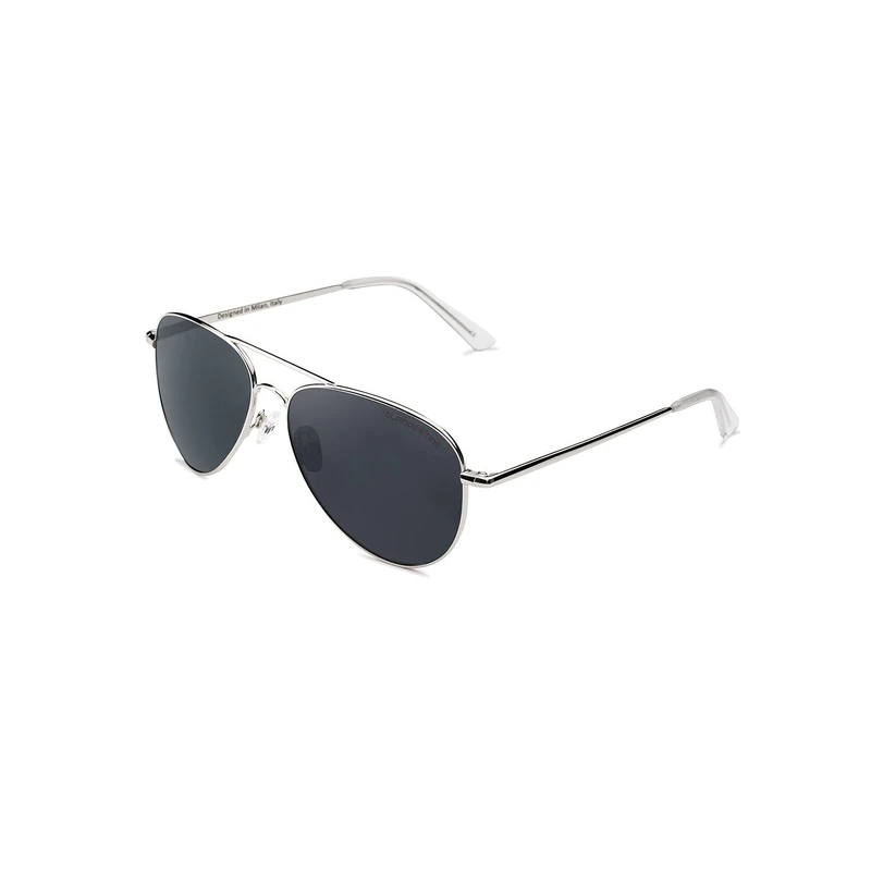 CLANDESTINE - Sunglasses A10 Silver Blue Grey - HD Nylon Lenses and Stainless Steel Frame - Sunglasses for Men and Women - Smart Vision Technology - More Sharpness and Less Glare