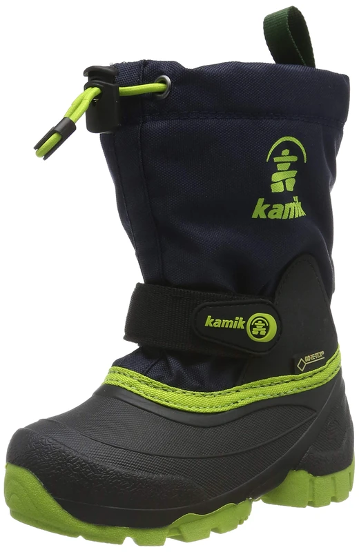 Kamik NF8007 Unisex Kids’ Snow Boots, Blue (Navy Lime Nlm), 7.5 UK