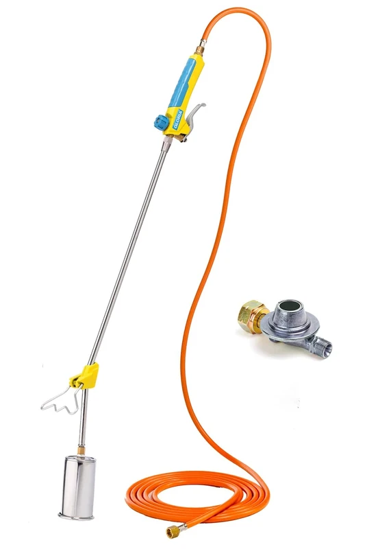 GLORIA Thermoflamm BIO Professional PLUS SET - Gas Burner for big areas | Powerful & durable | To connect to a pressurised gas cylinder | Weed burner for a weed free garden and driveway | Pressure reducer included