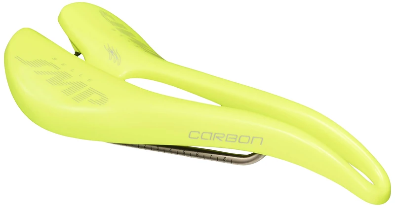 SMP Unisex - Adult Saddles 4BIKE Carbon Yellow Fluo 2018, Blue