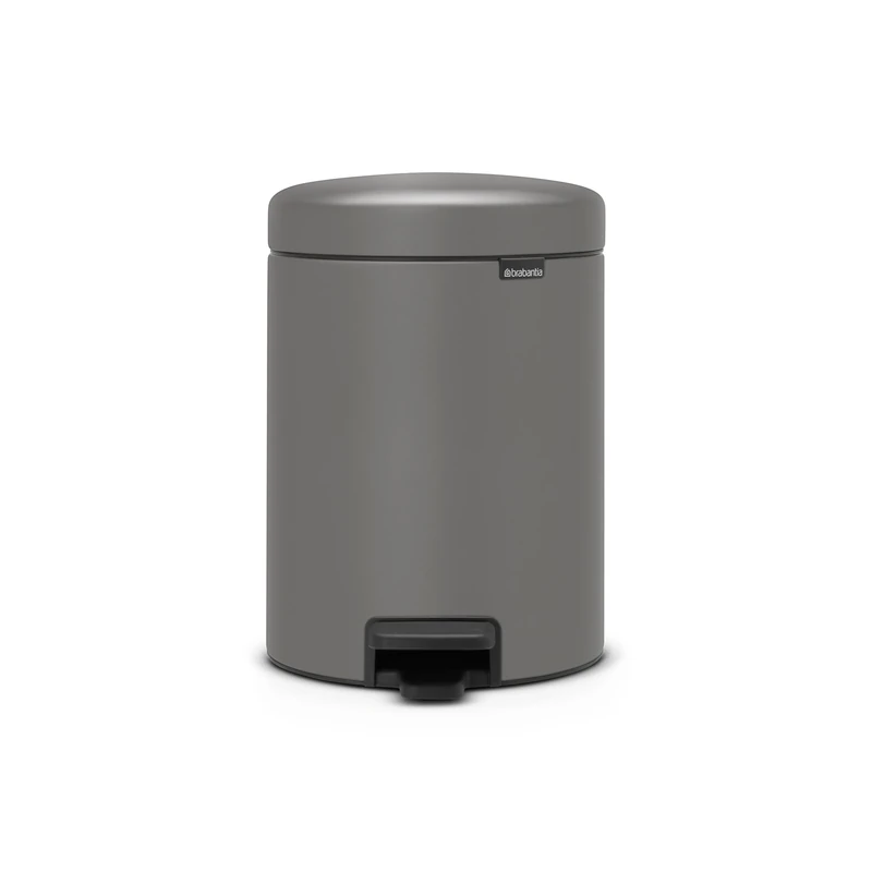 Brabantia 126284 Bathroom Pedal Bin, Mineral Concrete Grey, 5 Litre