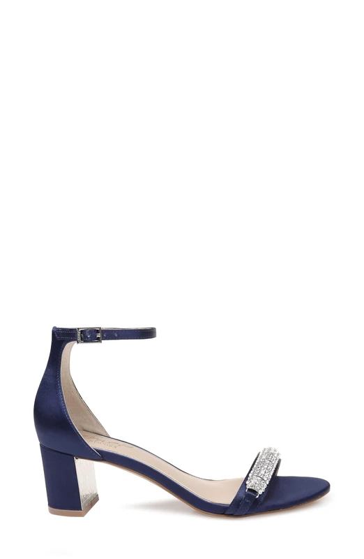 Jewel Badgley Mischka Women's Ramsay Heeled Sandal, Navy, 8 UK