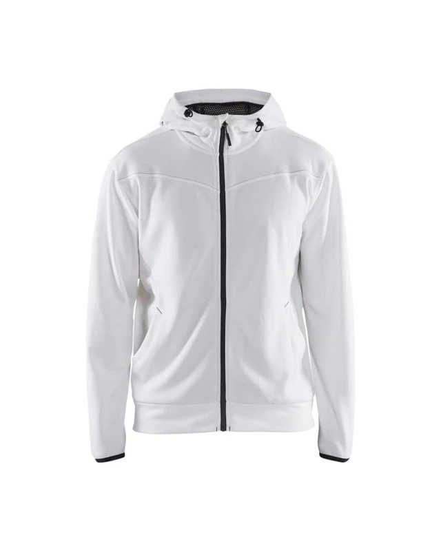 Blaklader 336325261098M Zip Hoodie - White/Dark Grey, Medium