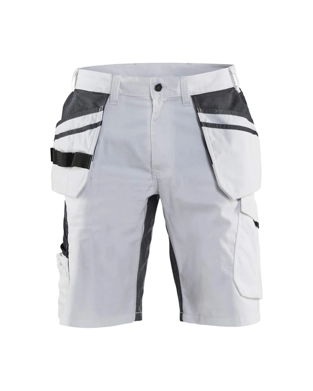 BLÅKLÄDER Painter Shorts with Stretch Men 34R White/Dark Grey