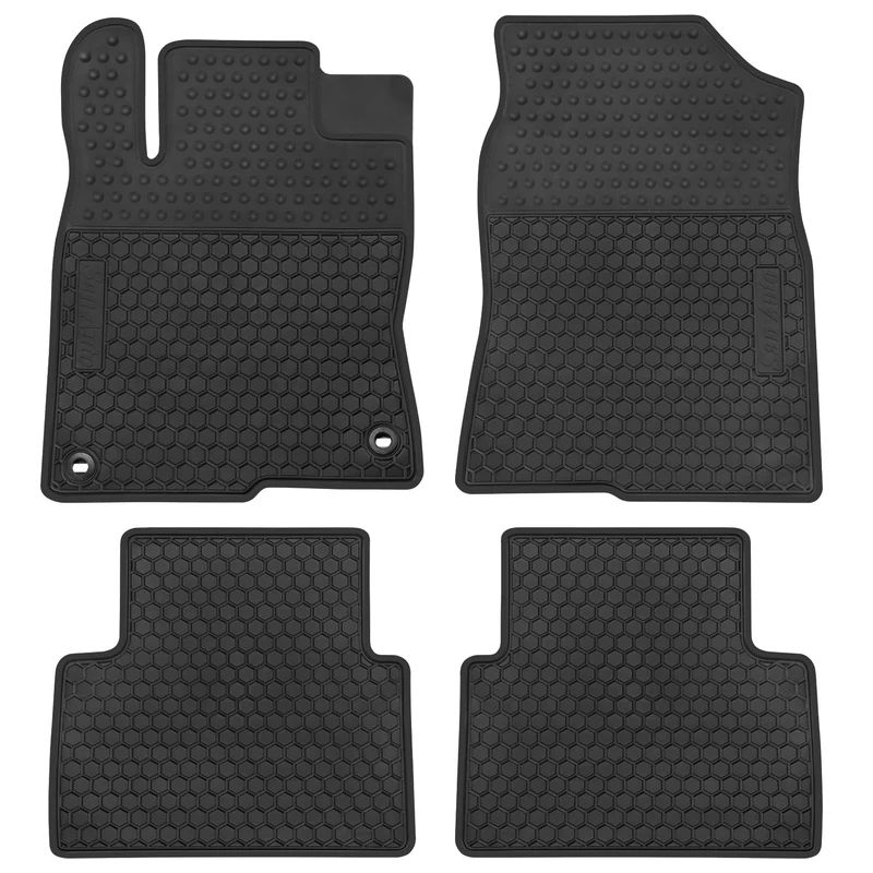 HD-Mart Car Rubber Floor Mat for Honda Civic 10th Generation 2016-2017-2018-2019 Custom Fit Full Black Auto Liner Mats All Weather, Heavy Duty & Odorless