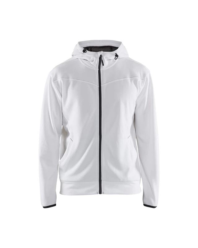 Blaklader 336325261098XXL Hoodie with Zip, White/Dark Grey, Size XXL