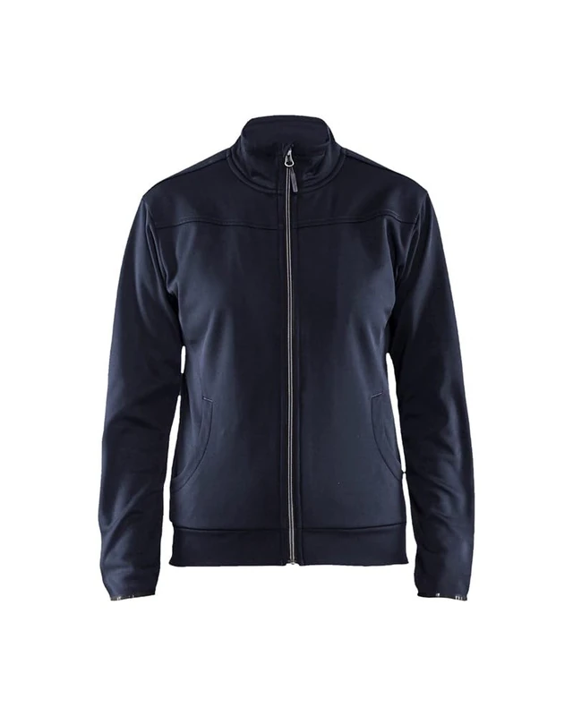 Blaklader 339425268699XXL Women's Zip Sweatshirt - Dark Navy/Black, Size XXL