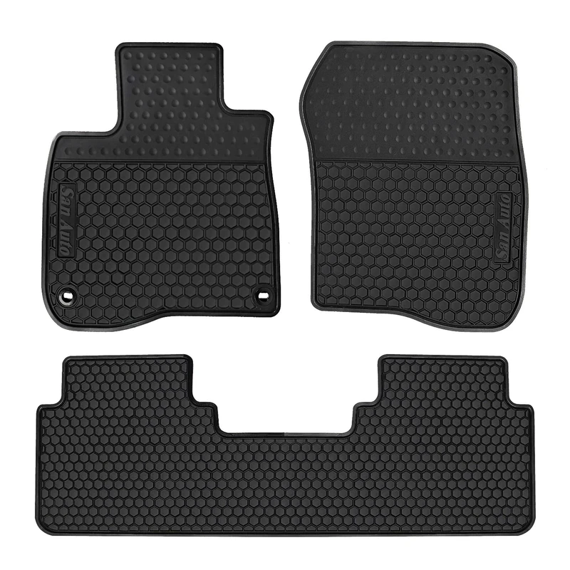 HD-Mart Car Rubber Floor Mat for Honda CR-V 5th Generation 2017-2018-2019 Custom Fit Full Black Auto Liner Mats All Weather, Heavy Duty & Odorless