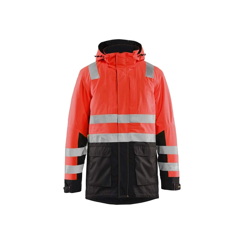 Blaklader 4495198755994XL High Vis Parka, Red/Black, Size 4XL