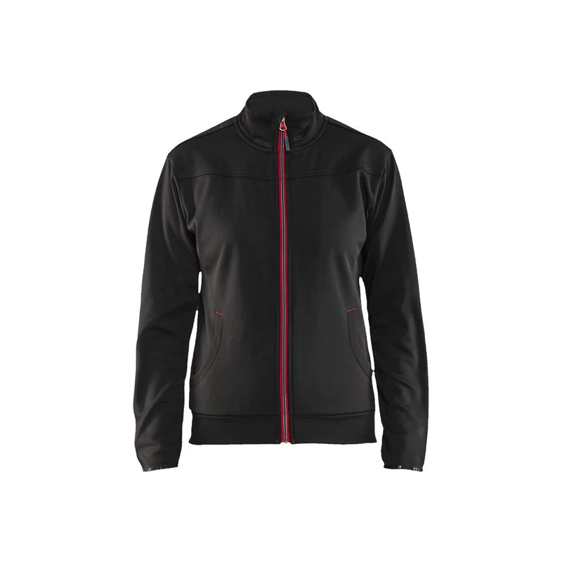 Blaklader 339425269956S Women's Zip Sweatshirt - Black/Red, Small