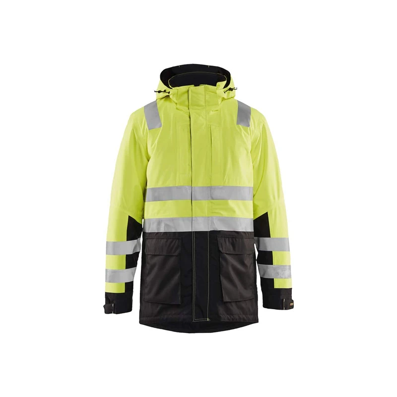 Blaklader 449519873399XL High Vis Parka, High Vis Yellow/Black, Size XL