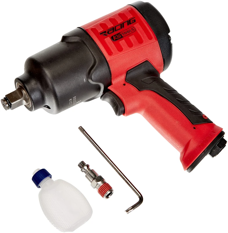 KS TOOLS 515.1219 - Racing Pneumatic Impact Wrench 1/2 Inch - High Performance Impact Bolt - Electric Impact Screwdriver - 3 Adjustments - Tool for Automotive Work - Power up to 1200 Nm
