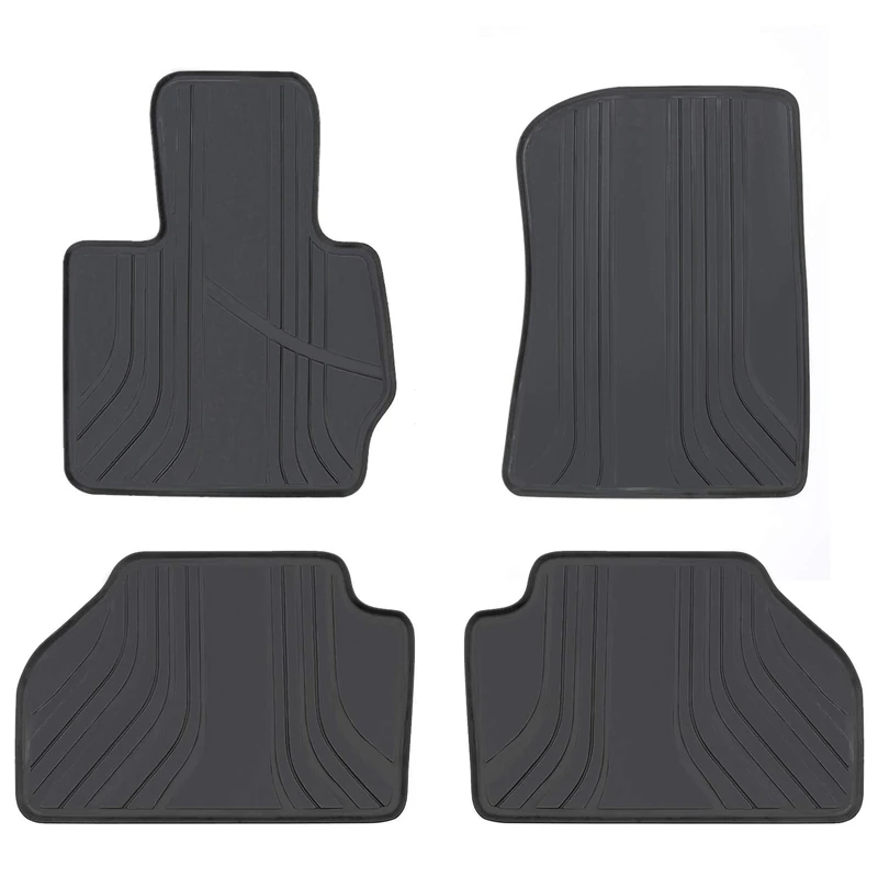 San Auto Car Floor Mat for BMW X3 X4 F25 F26 Custom Fit 2011-2012-2013-2014-2015-2016-2017 Full Black, Rubber All Weather Heavy Duty & Odorless