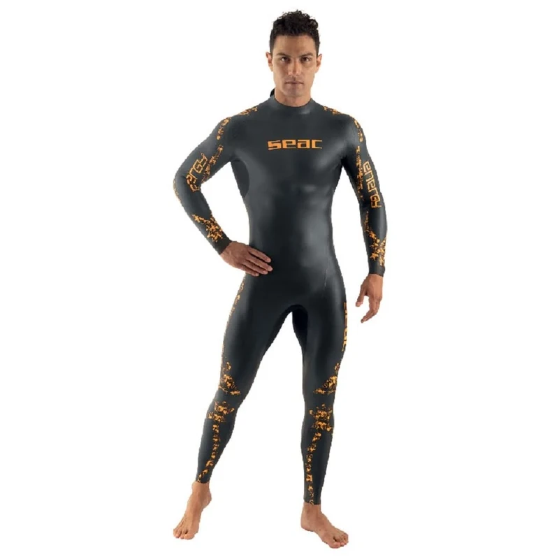 SEAC Energy Man 2mm, ultra-elastic 2mm Smooth Skin neoprene wetsuit for swimming and freediving