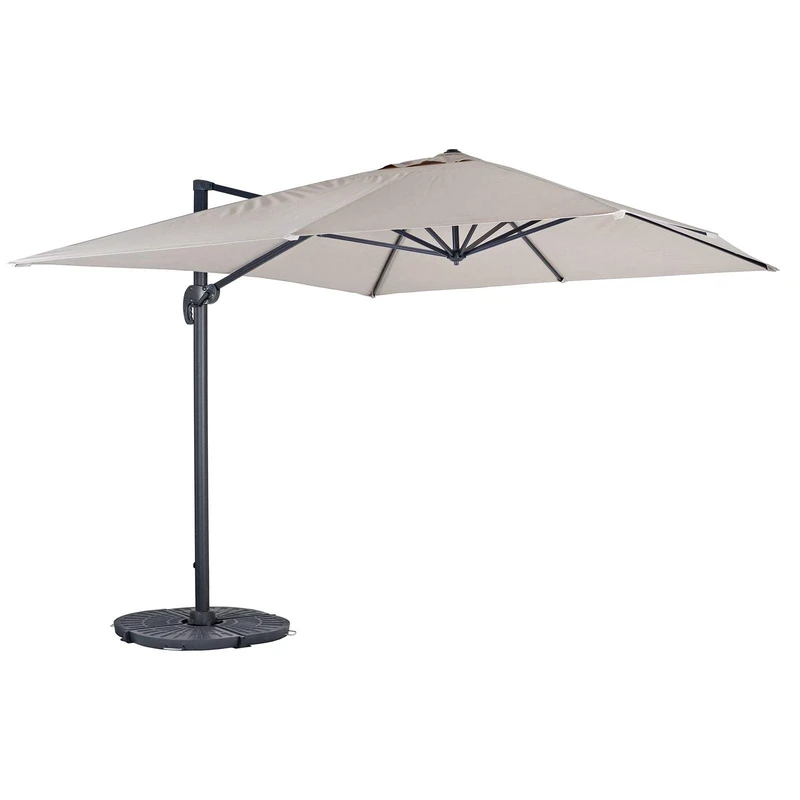 Azuma Roma 3M Garden Parasol Large Square Cantilever Sun Shade Patio Umbrella - Taupe