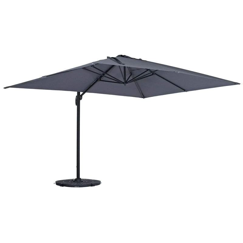 Roma Parasol 3x3m - Dark Grey